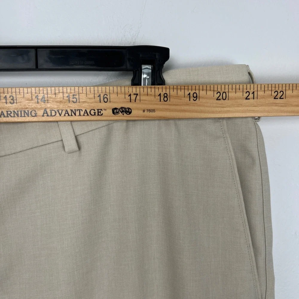 Peter Millar Charlotte Classic Fit Pants Mens 44L Stone Beige Stretch - Hemmed